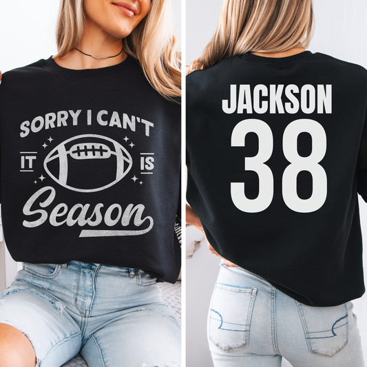 Sorry I Can't Football Season Crewneck
