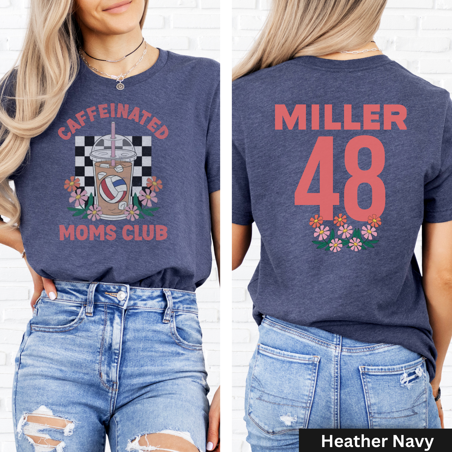 Caffeinated Moms Volleyball Club T-Shirt