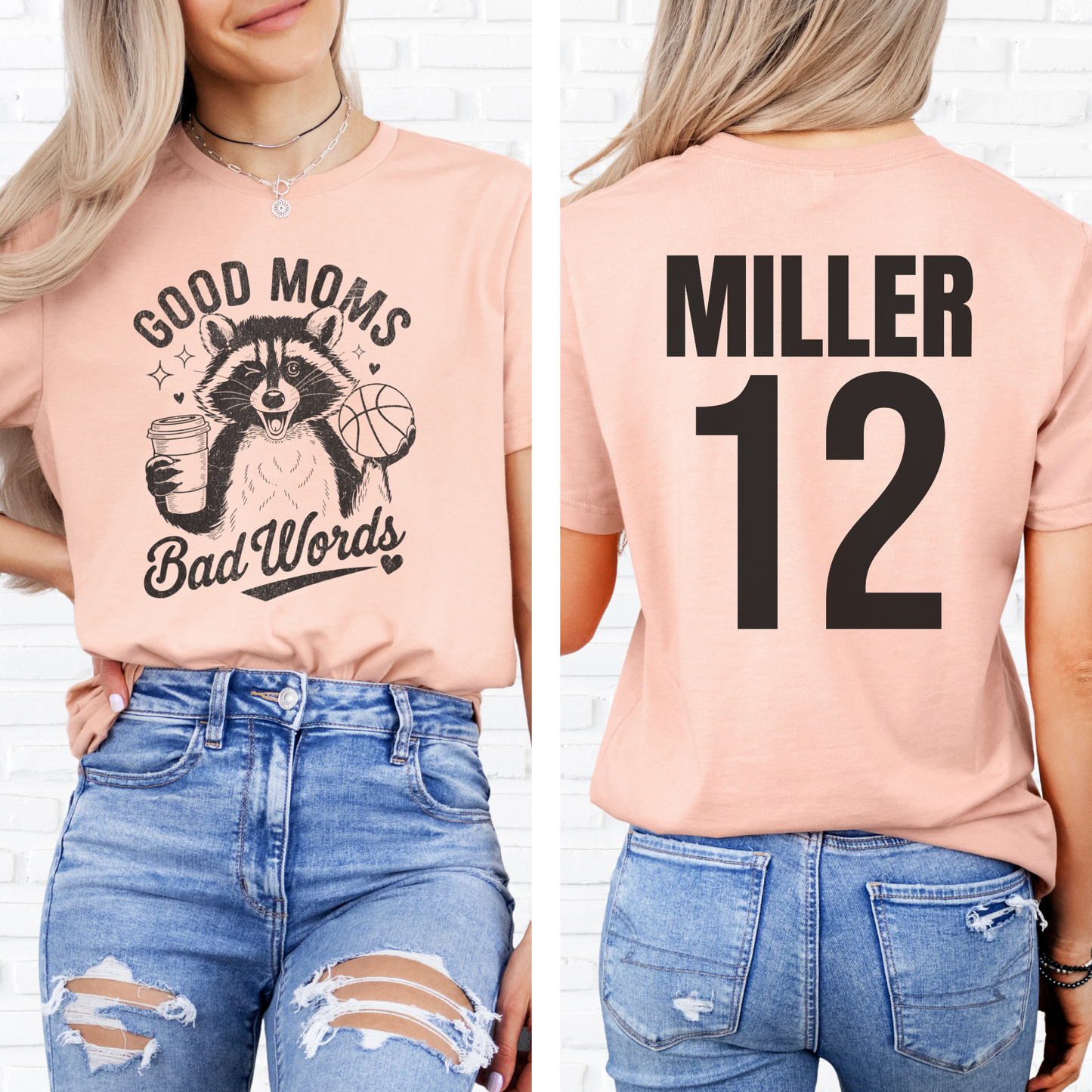 Good Moms Bad Words Basketball T-Shirt