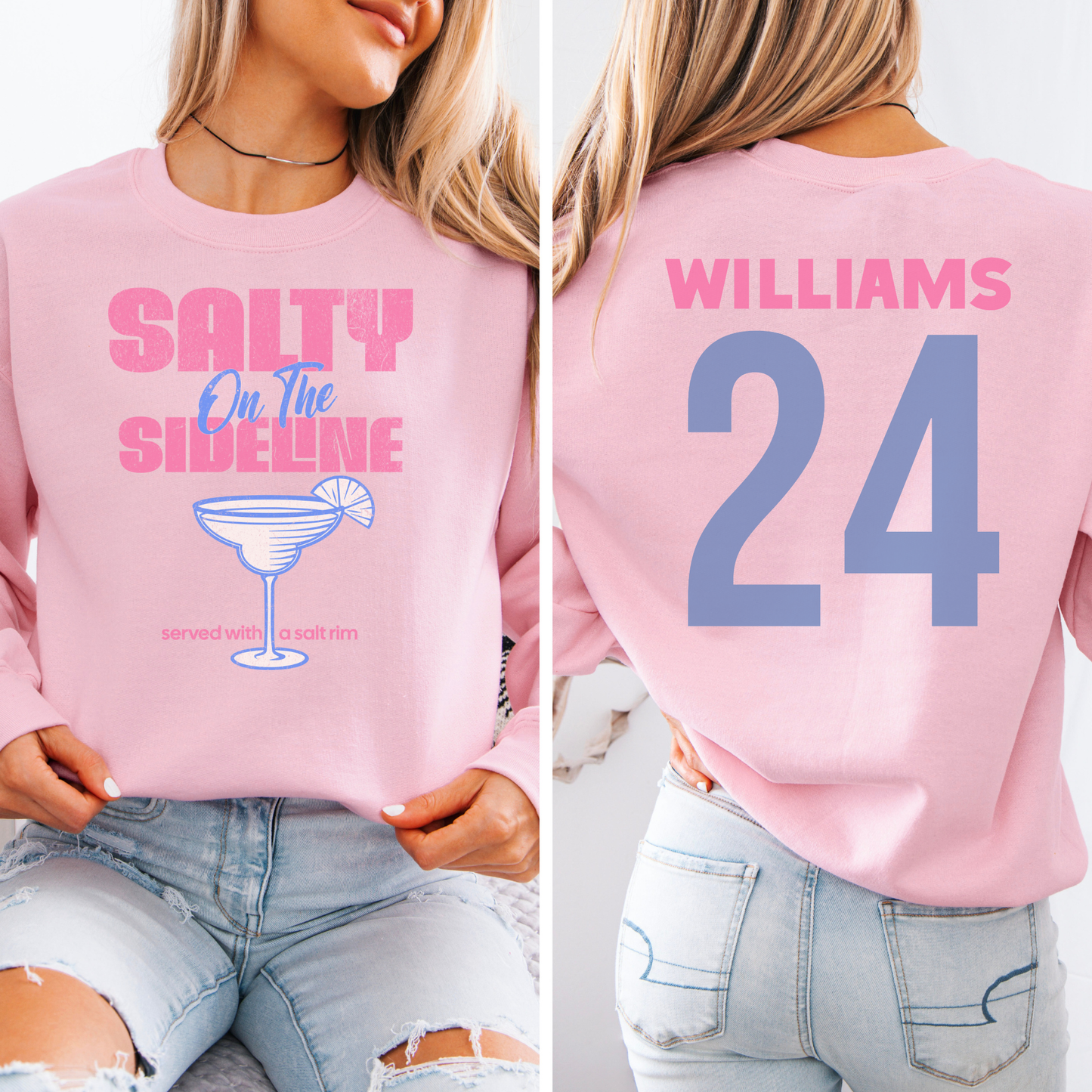 Salty On The Sideline Salt Rim Crewneck