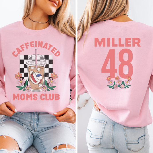 Caffeinated Moms Volleyball Club Crewneck