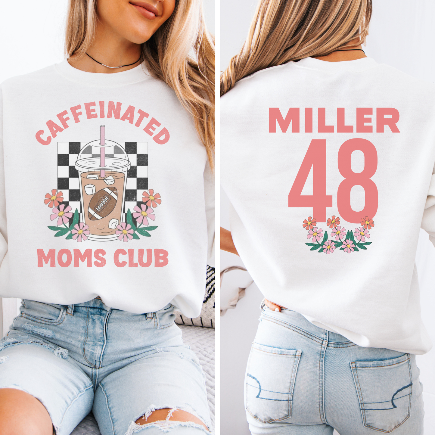 Caffeinated Moms Football Club Crewneck