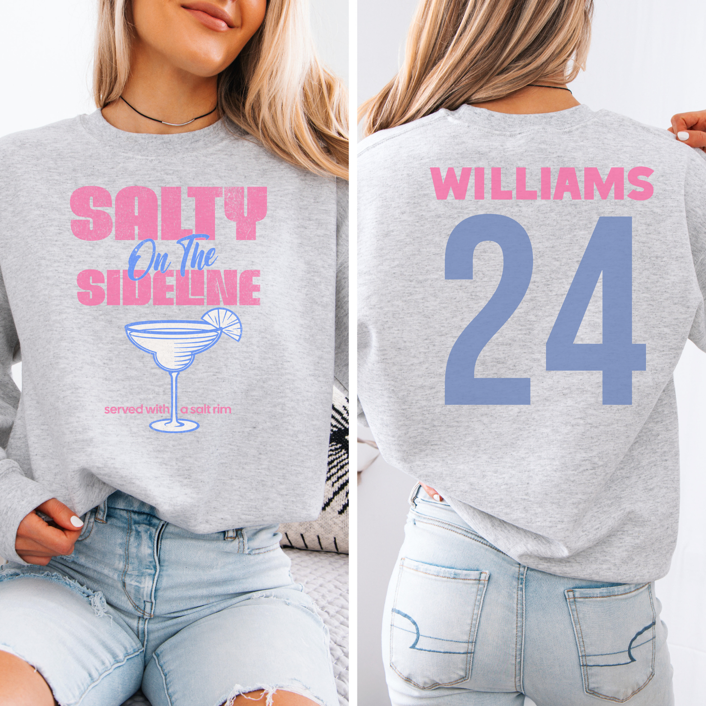 Salty On The Sideline Salt Rim Crewneck