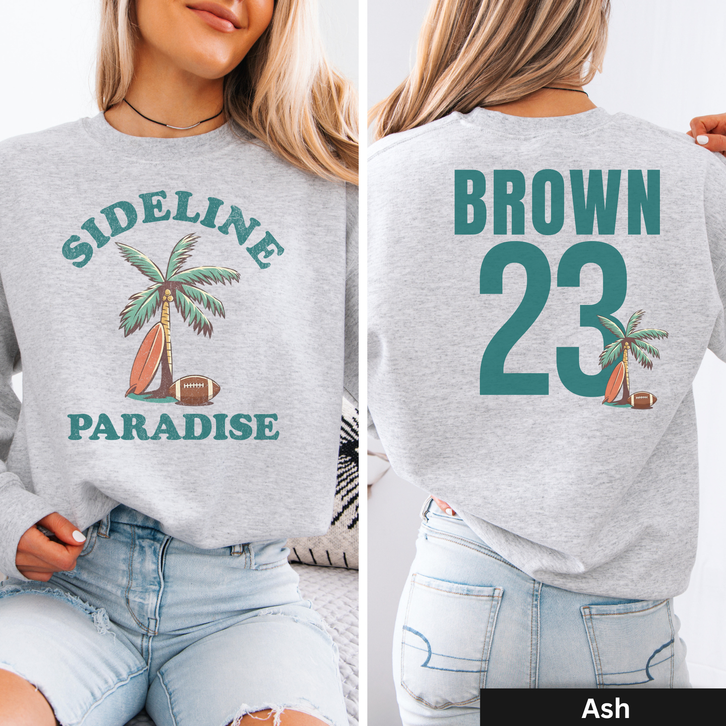 Sideline Paradise Football Crewneck