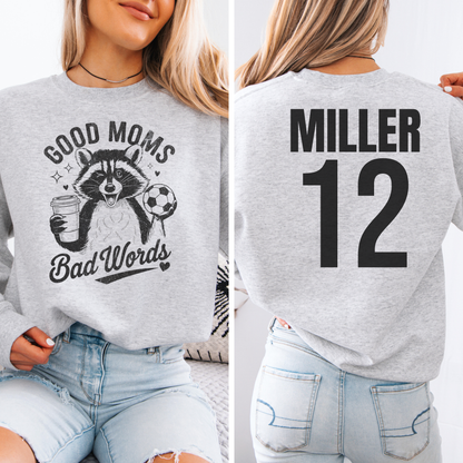 Good Moms Bad Words Soccer Crewneck
