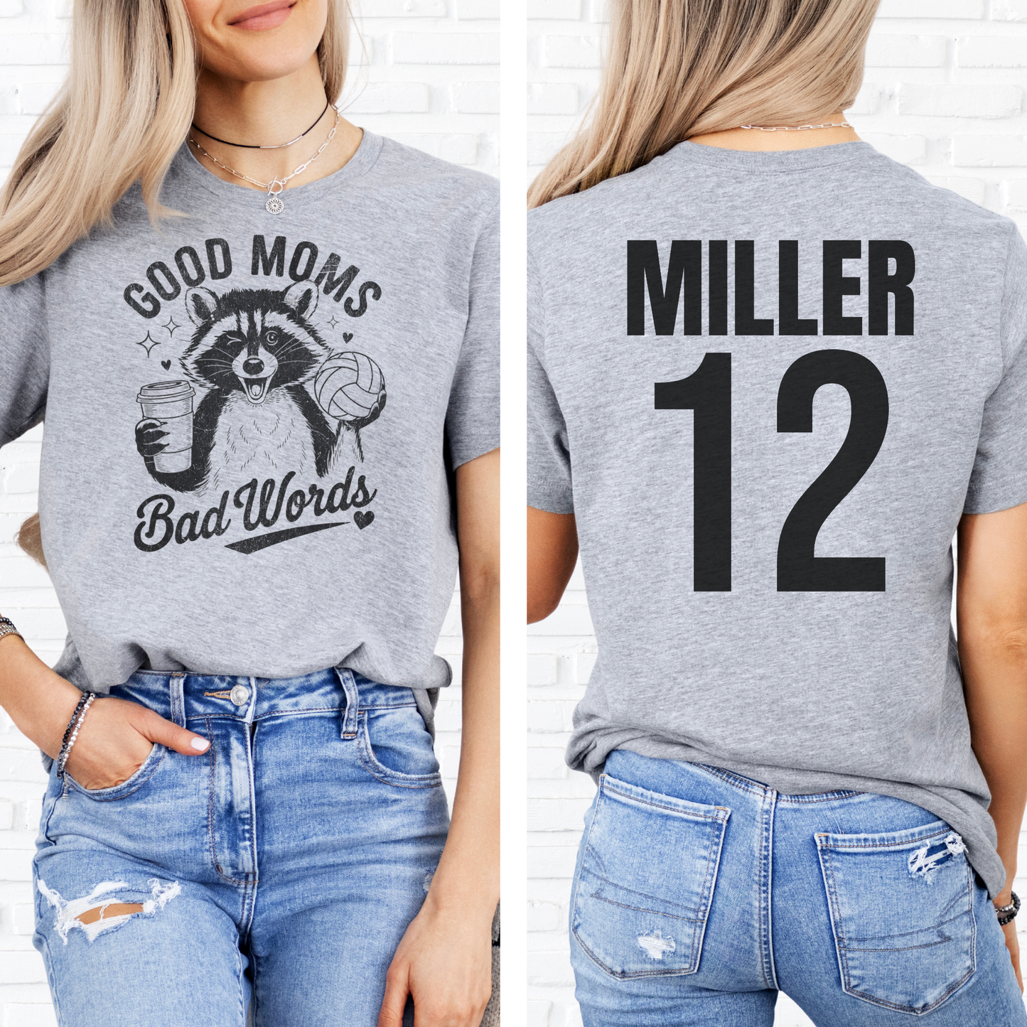 Good Moms Bad Words Volleyball T-Shirt