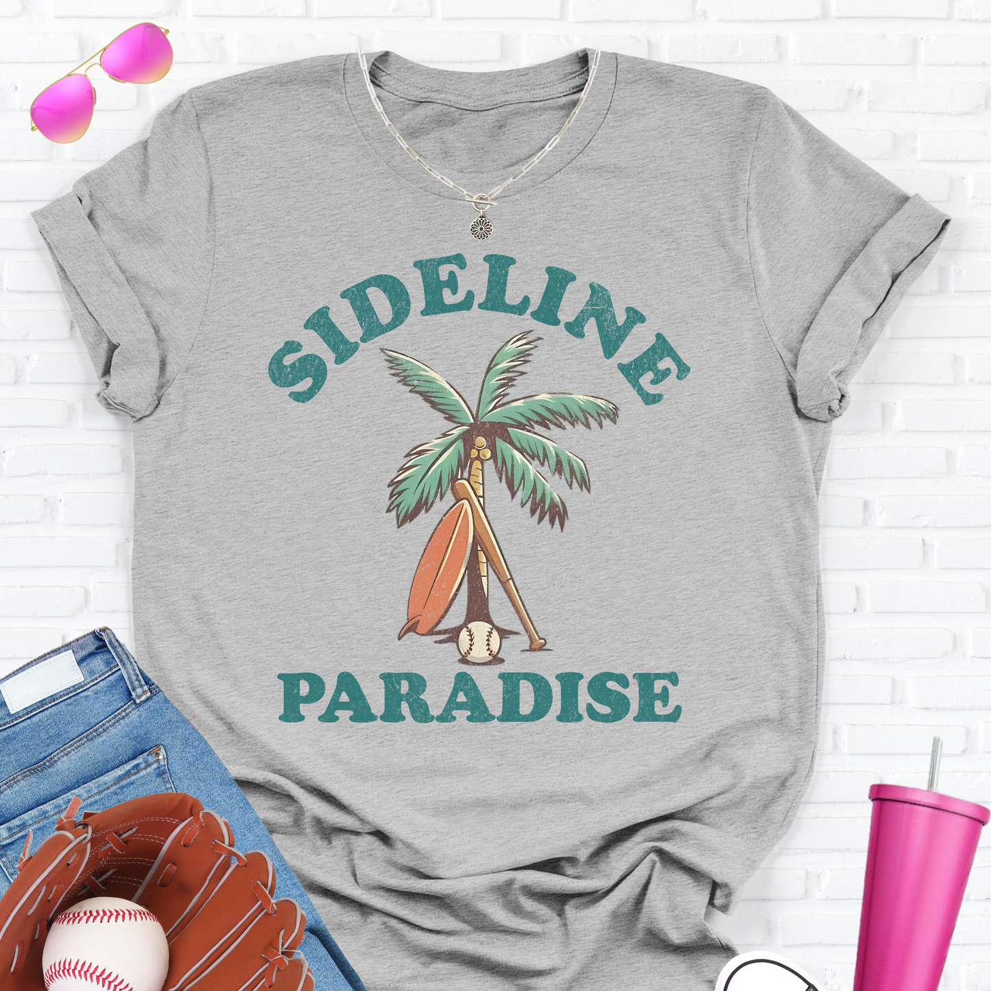 Sideline Paradise Baseball T-Shirt