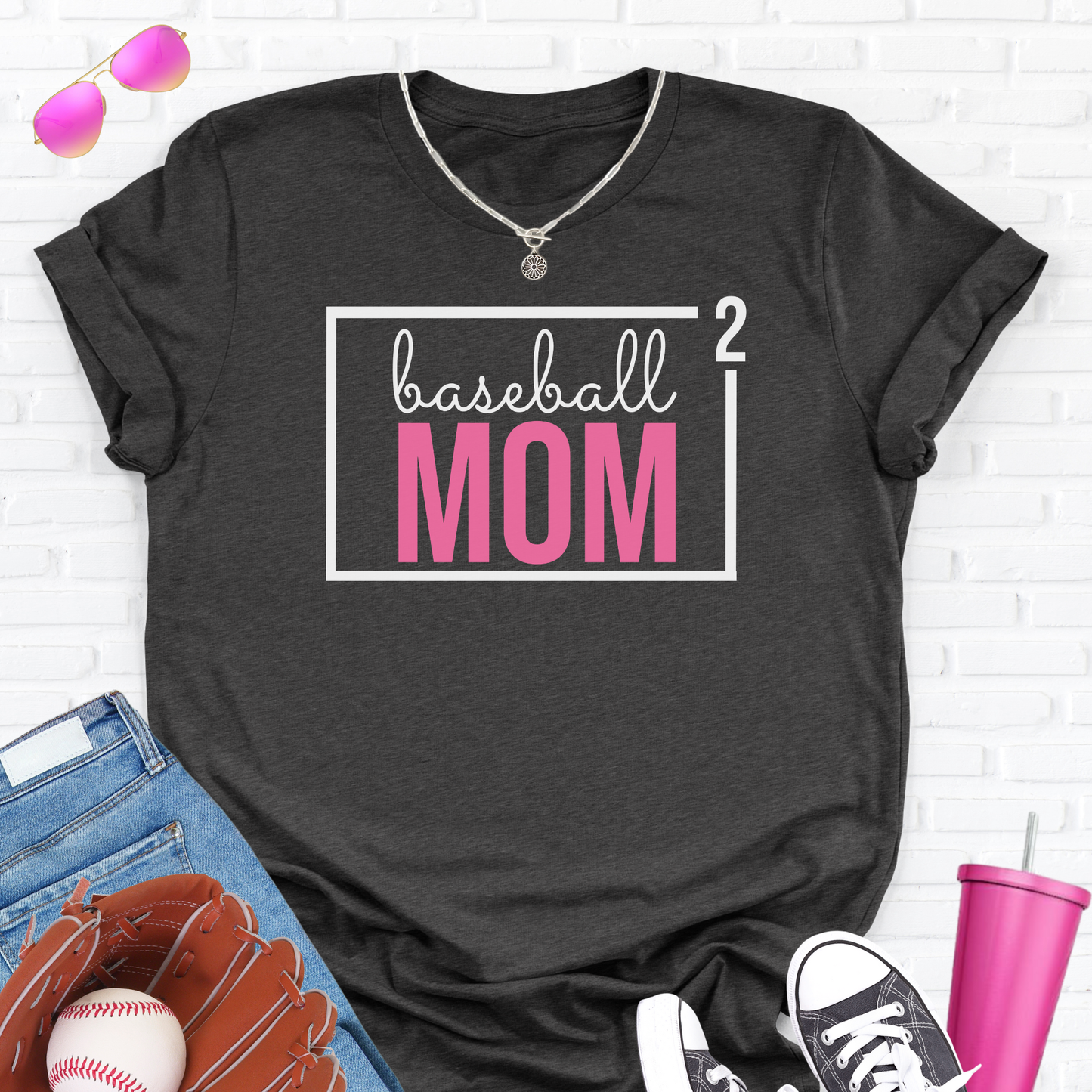 Baseball Mom Squared T-Shirt