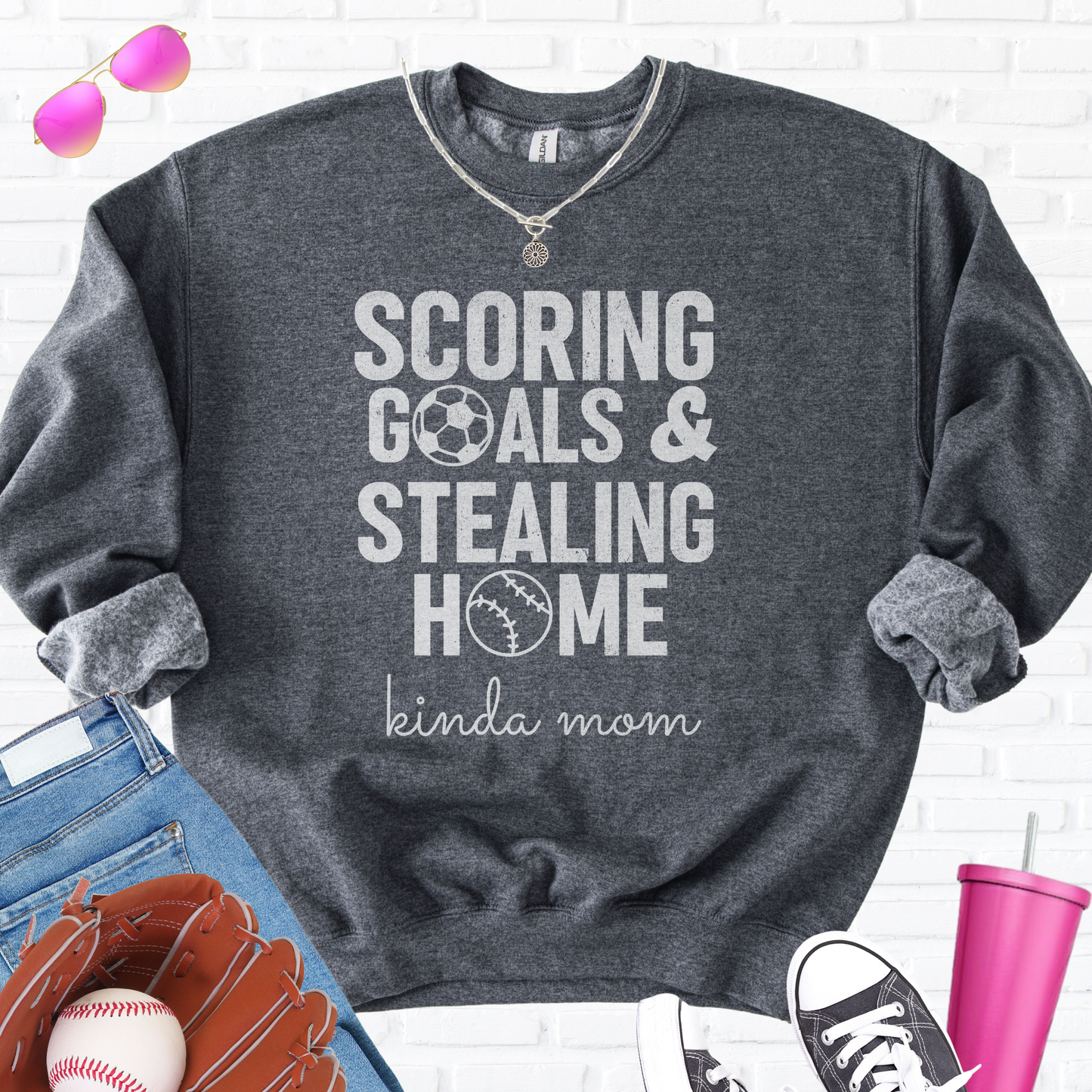 Scoring Goals & Stealing Home Crewneck