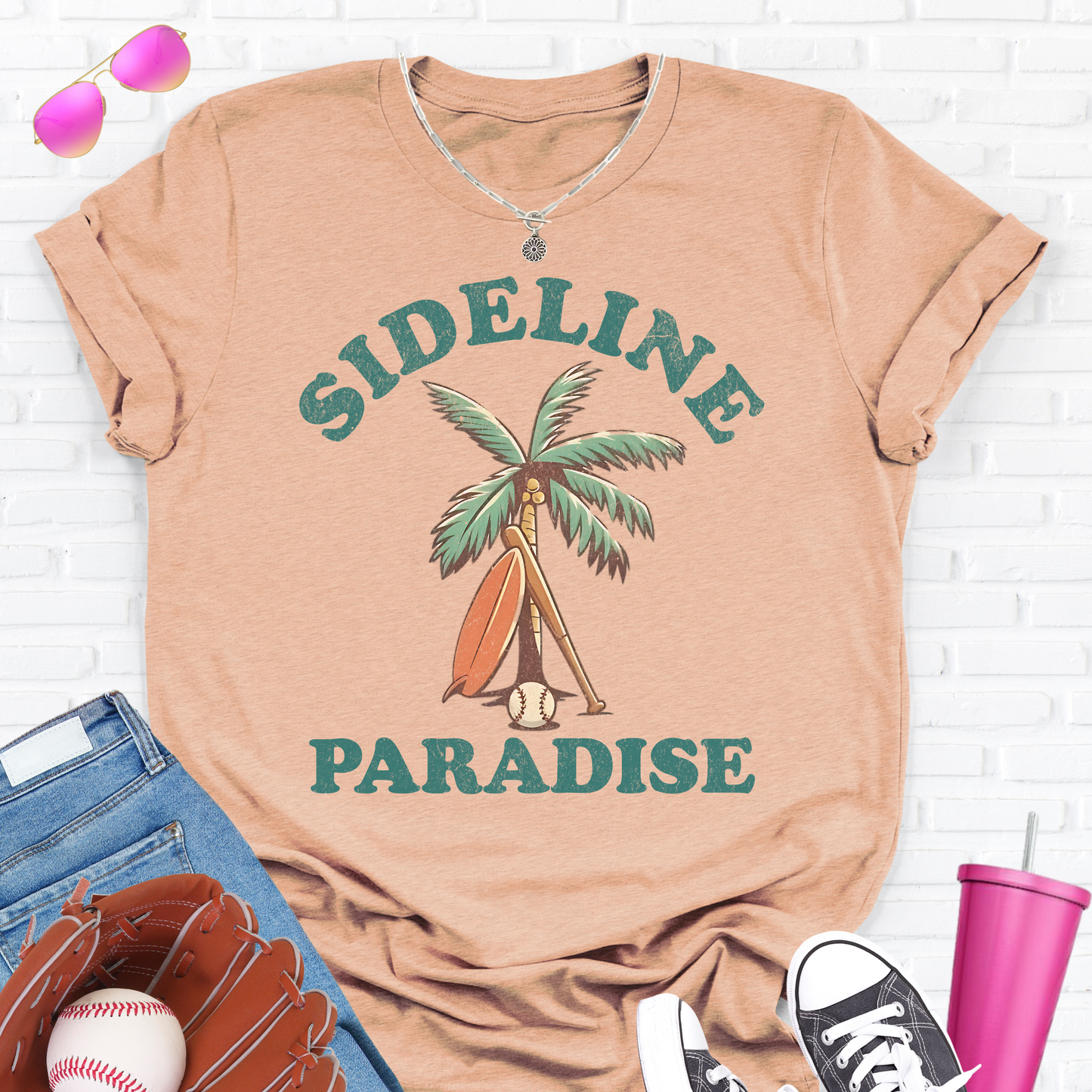 Sideline Paradise Baseball T-Shirt