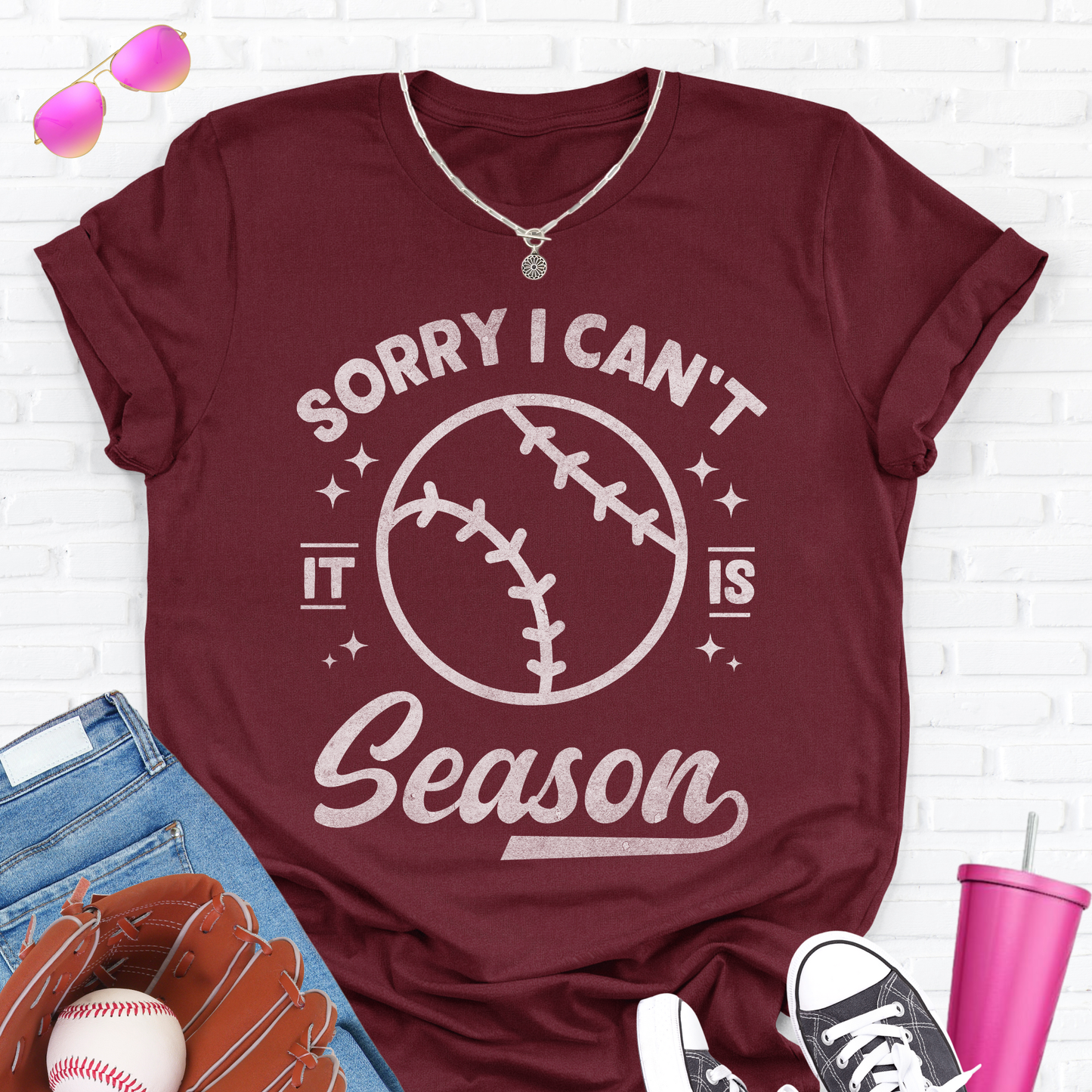 Sorry I Can't Baseball Season T-Shirt