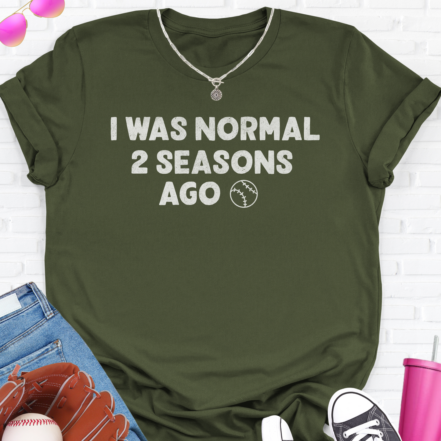 I Was Normal Baseball T-Shirt