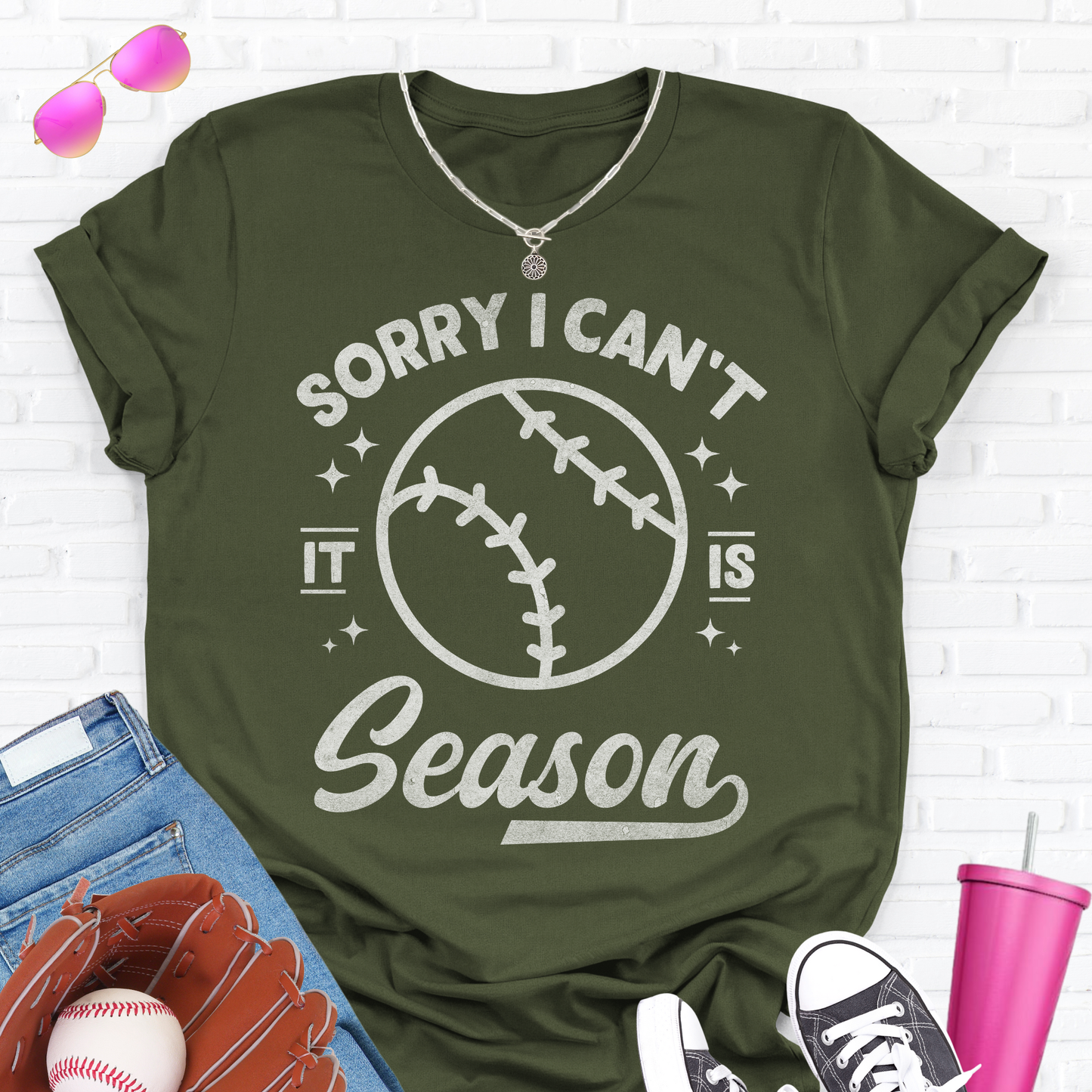Sorry I Can't Baseball Season T-Shirt