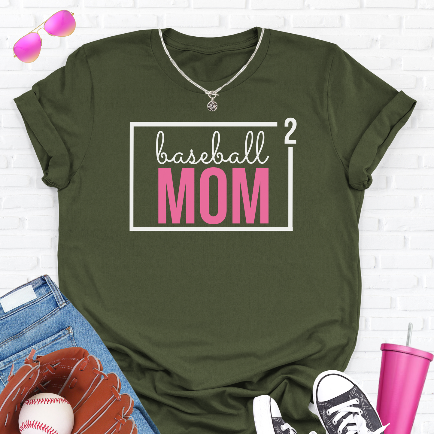 Baseball Mom Squared T-Shirt