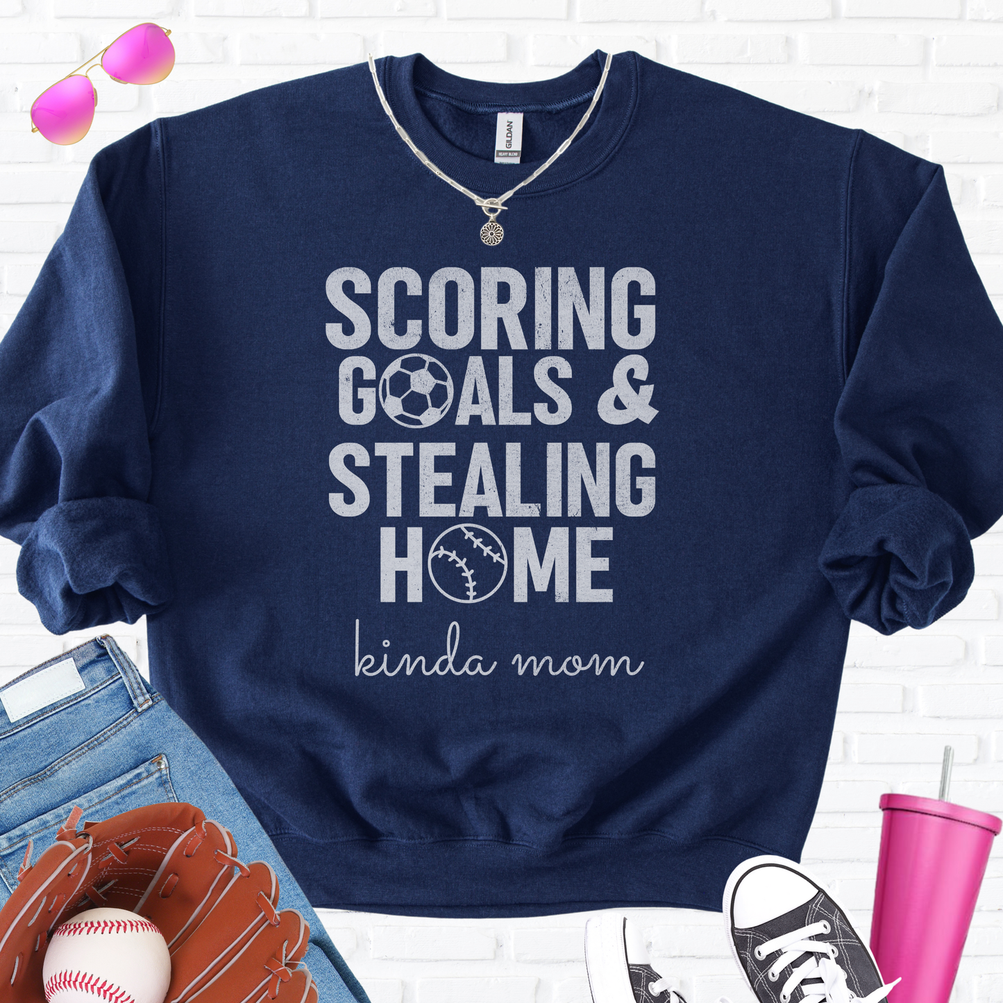 Scoring Goals & Stealing Home Crewneck