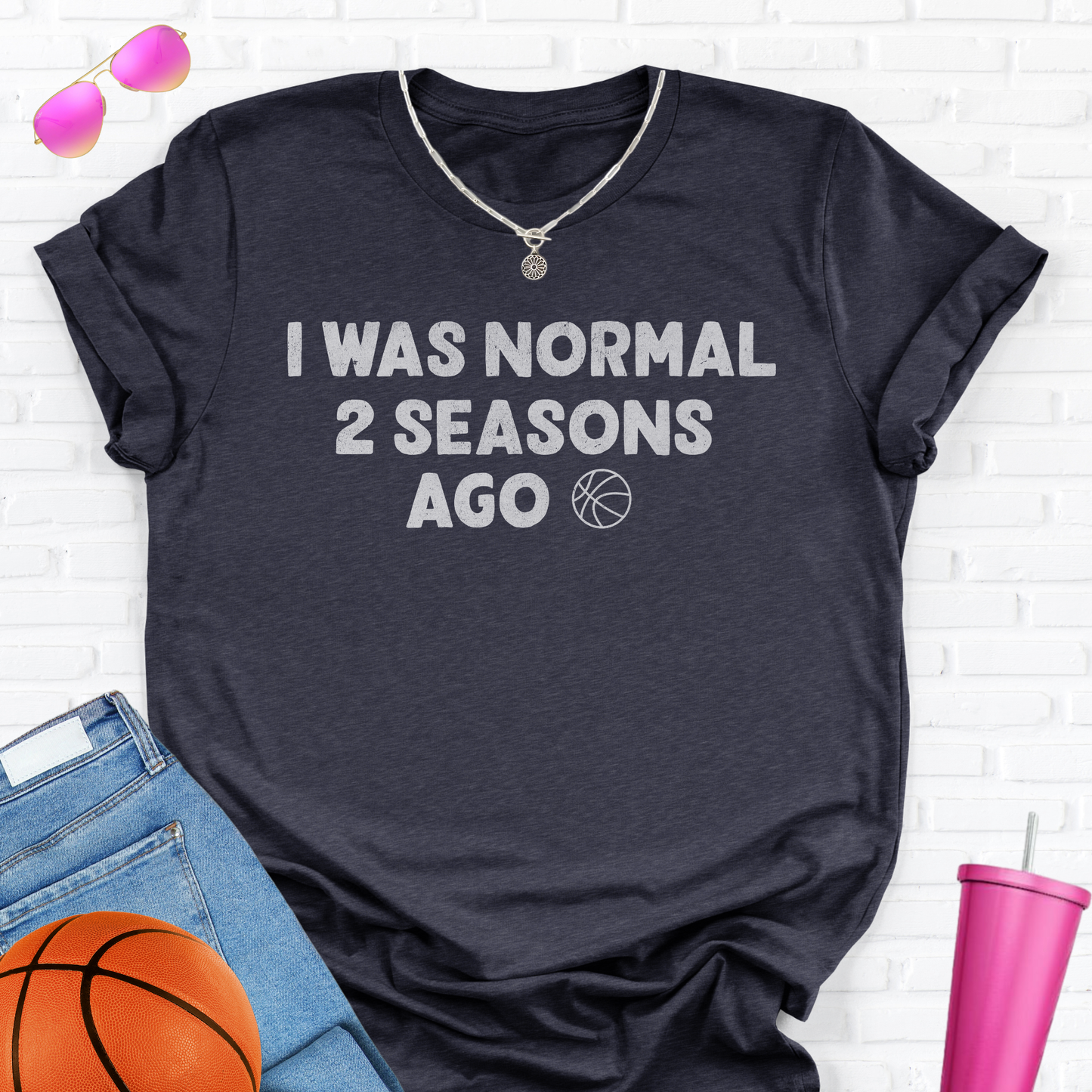 I Was Normal Basketball T-Shirt
