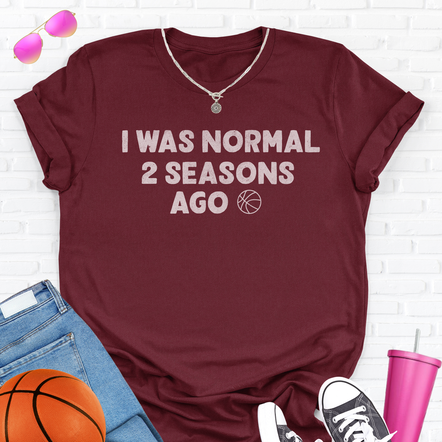 I Was Normal Basketball T-Shirt