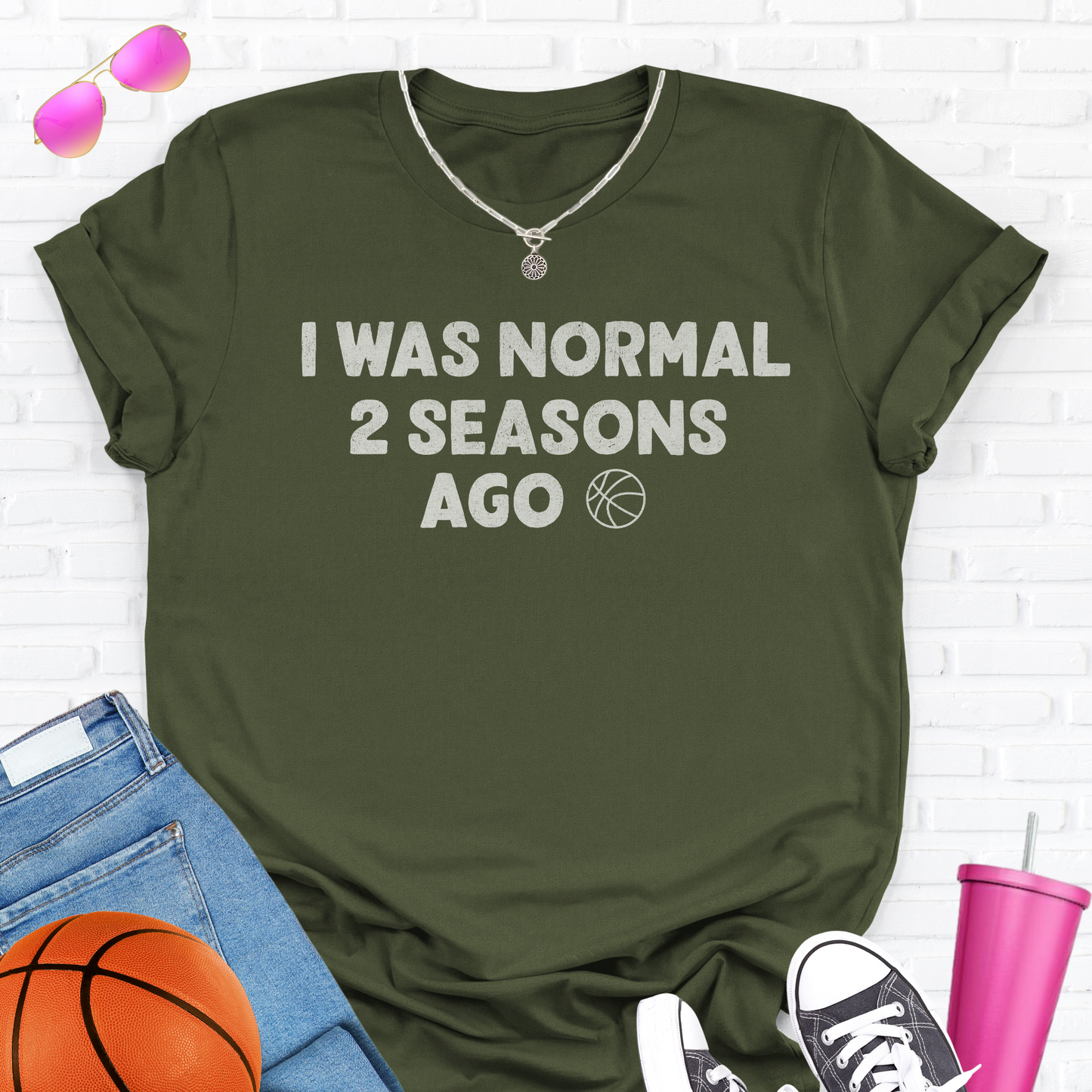 I Was Normal Basketball T-Shirt