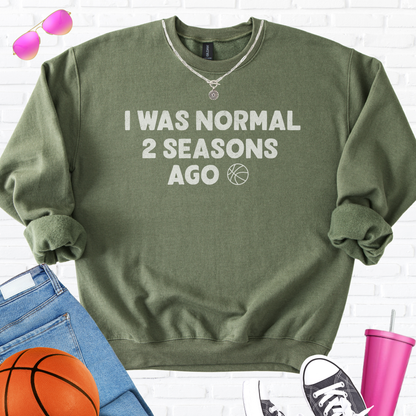 I Was Normal Basketball Crewneck