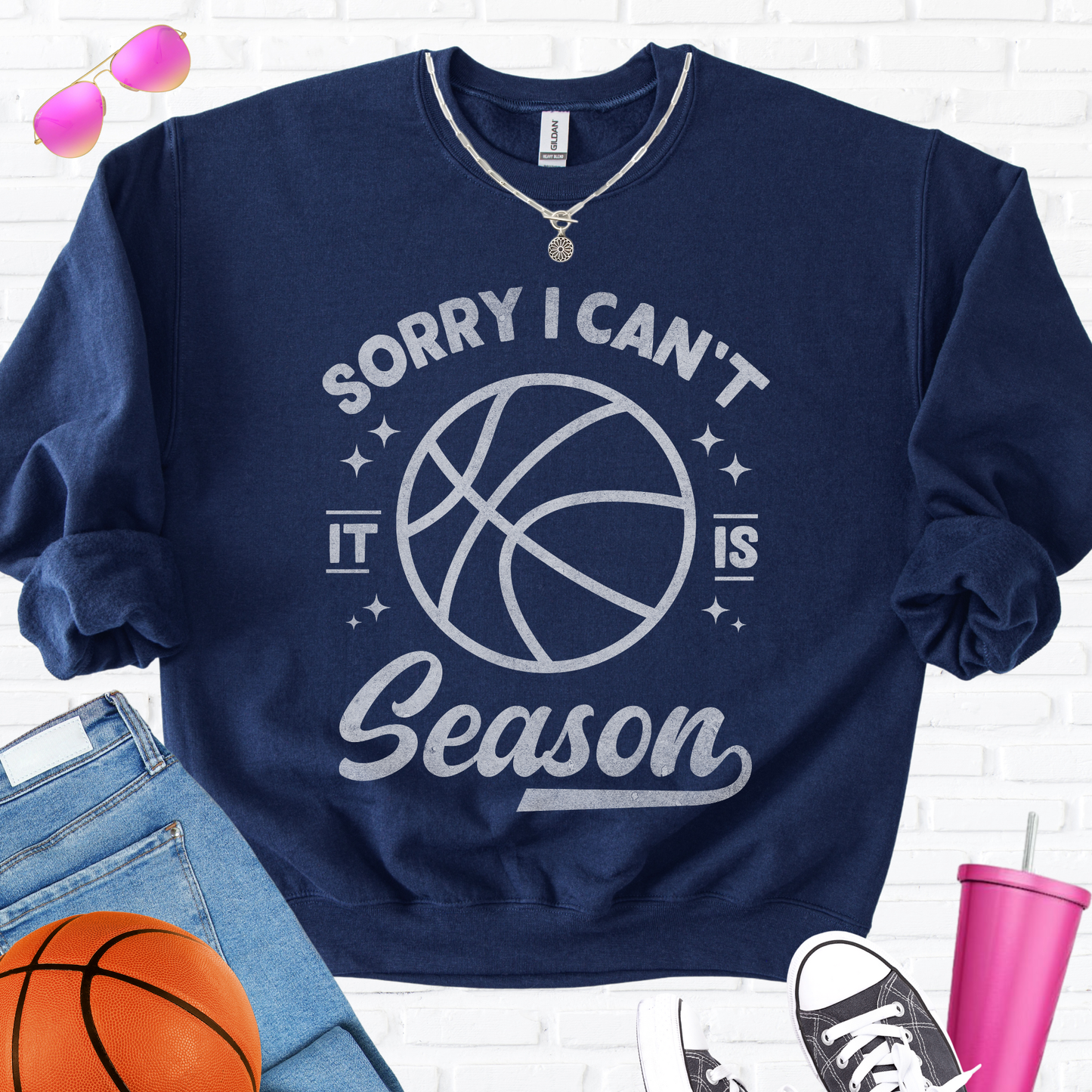 Sorry I Can't Basketball Season Crewneck