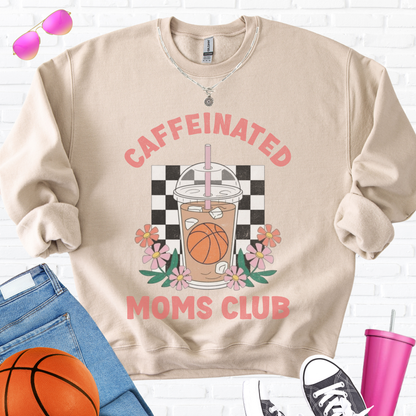 Caffeinated Moms Basketball Club Crewneck