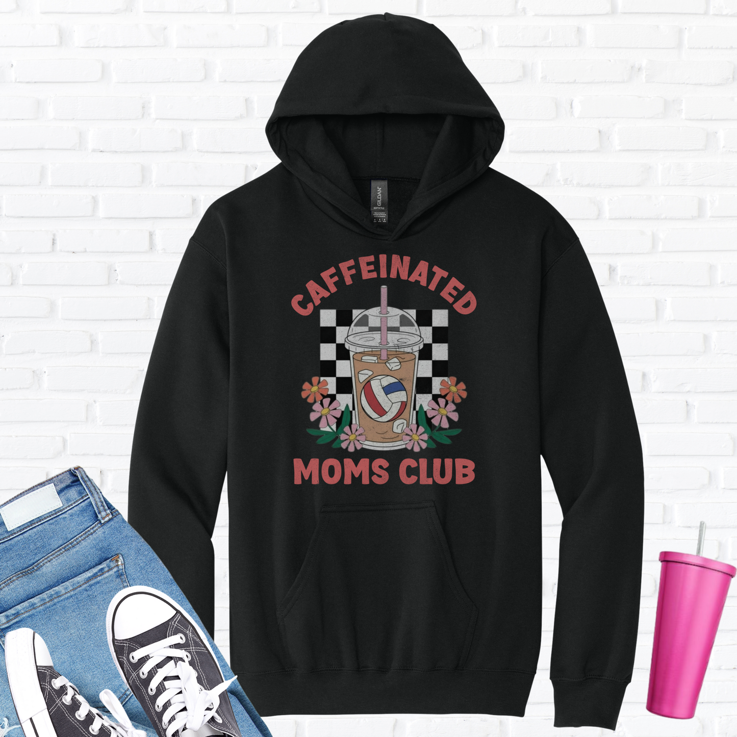 Caffeinated Moms Volleyball Club Hoodie