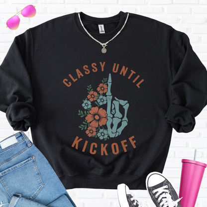 Classy Until Kickoff Crewneck