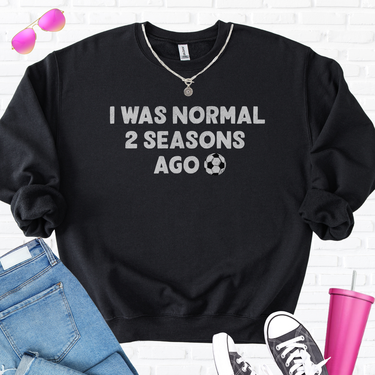 I Was Normal Soccer Crewneck