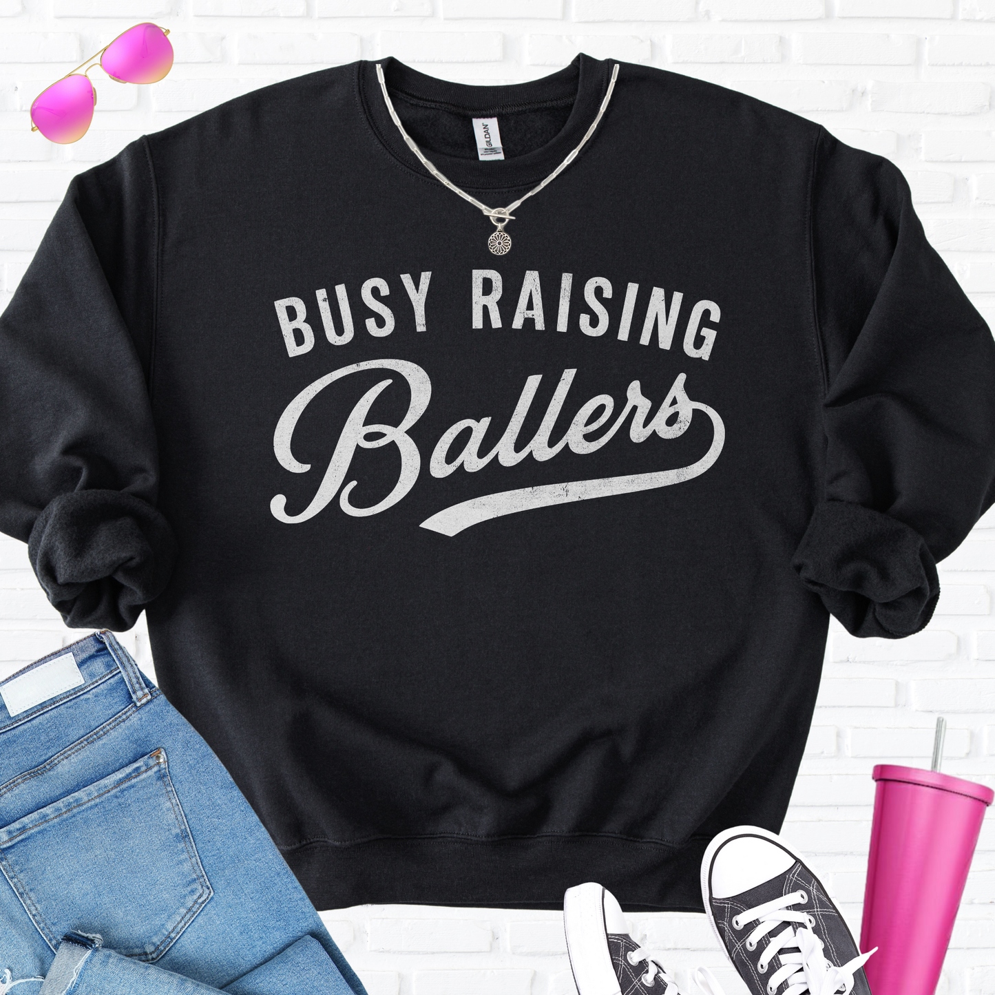 Busy Raising Ballers Crewneck