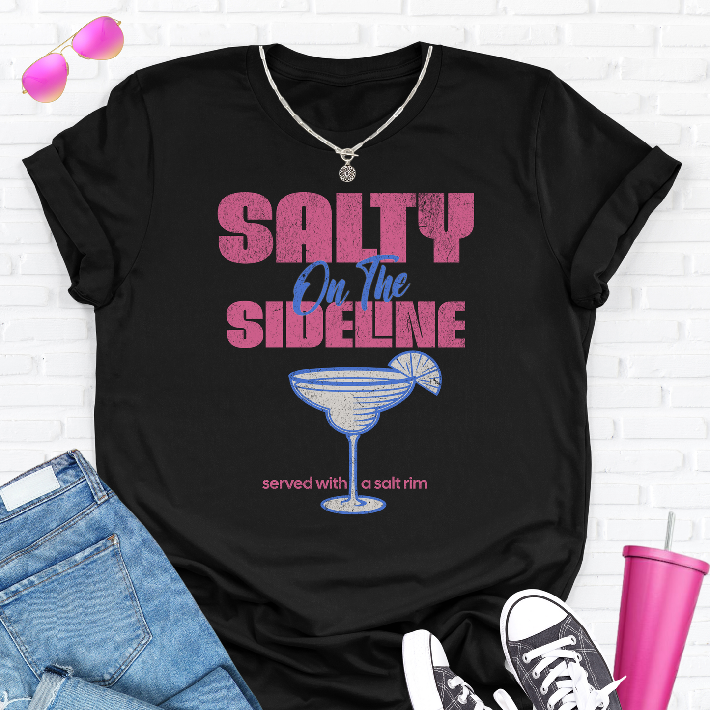 Salty On The Sideline Salt Rim T-Shirt