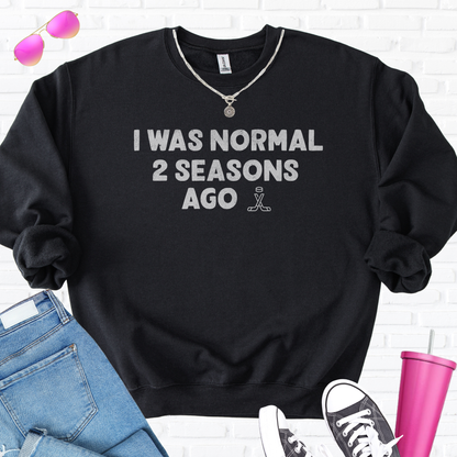 I Was Normal Hockey Crewneck