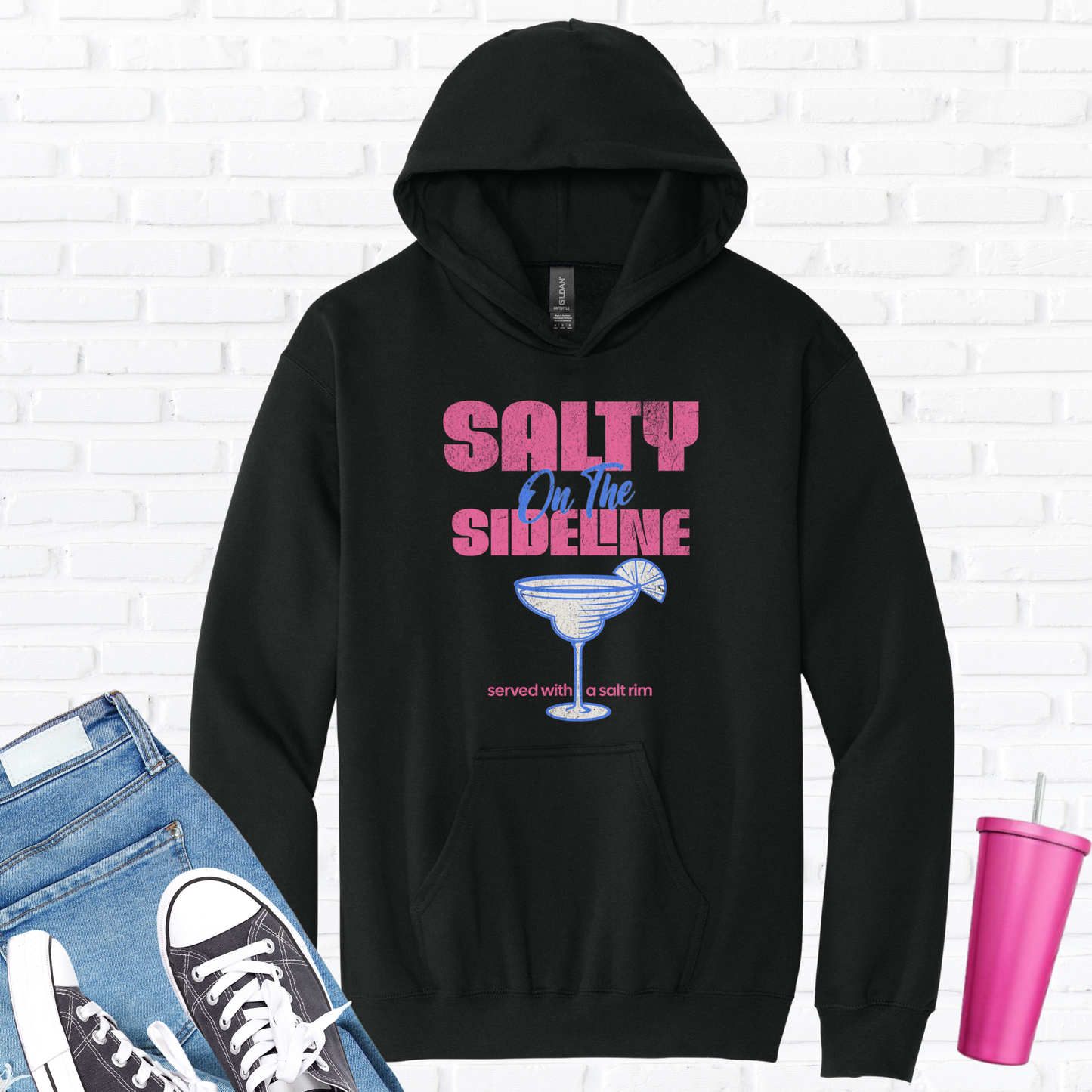 Salty On The Sideline Salt Rim Hoodie