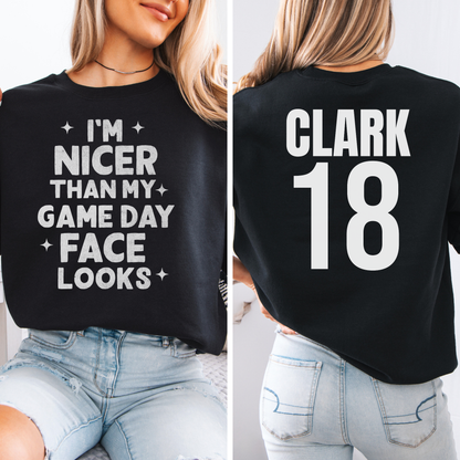 I'm Nicer Than My Game Day Face Crewneck