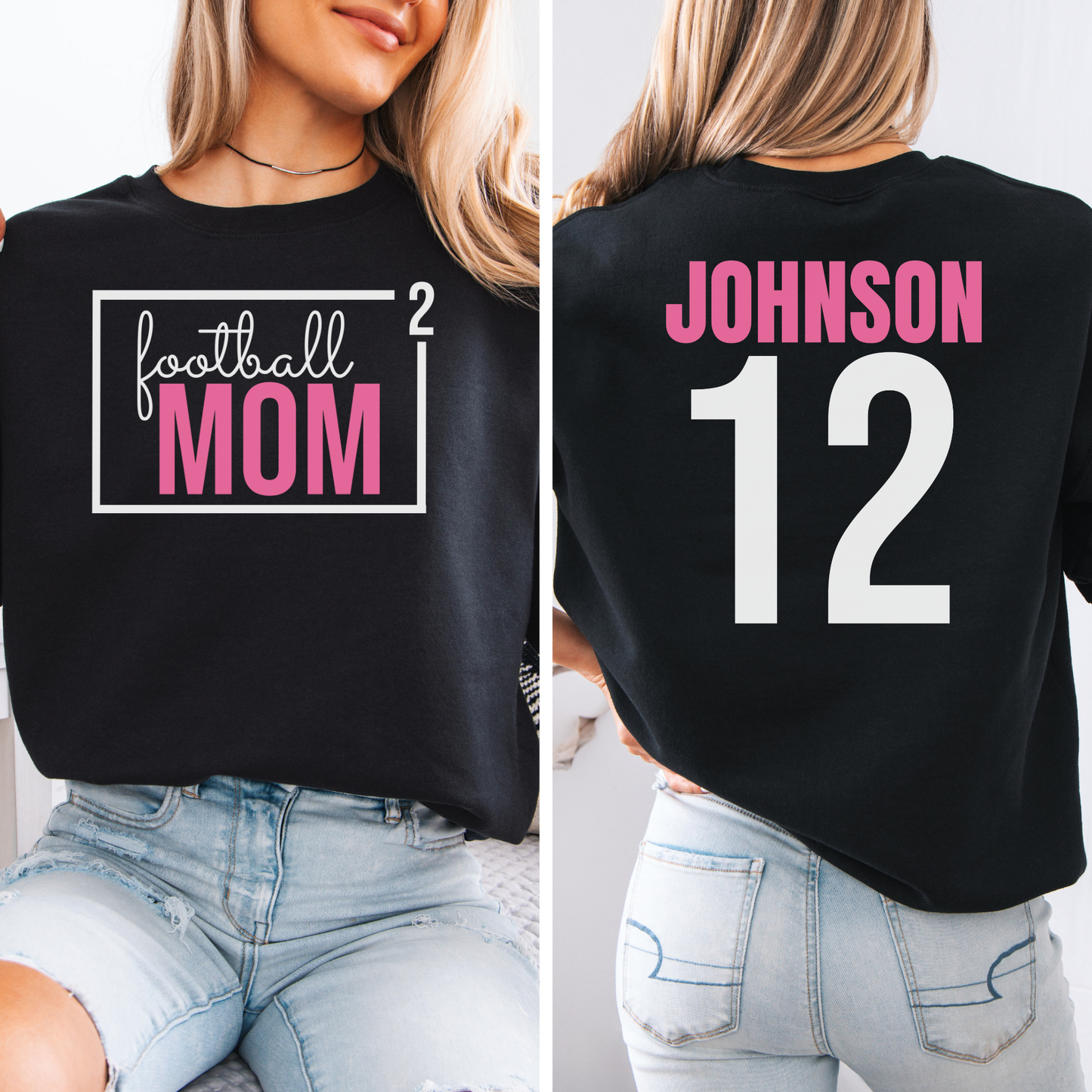 Football Mom Squared Crewneck