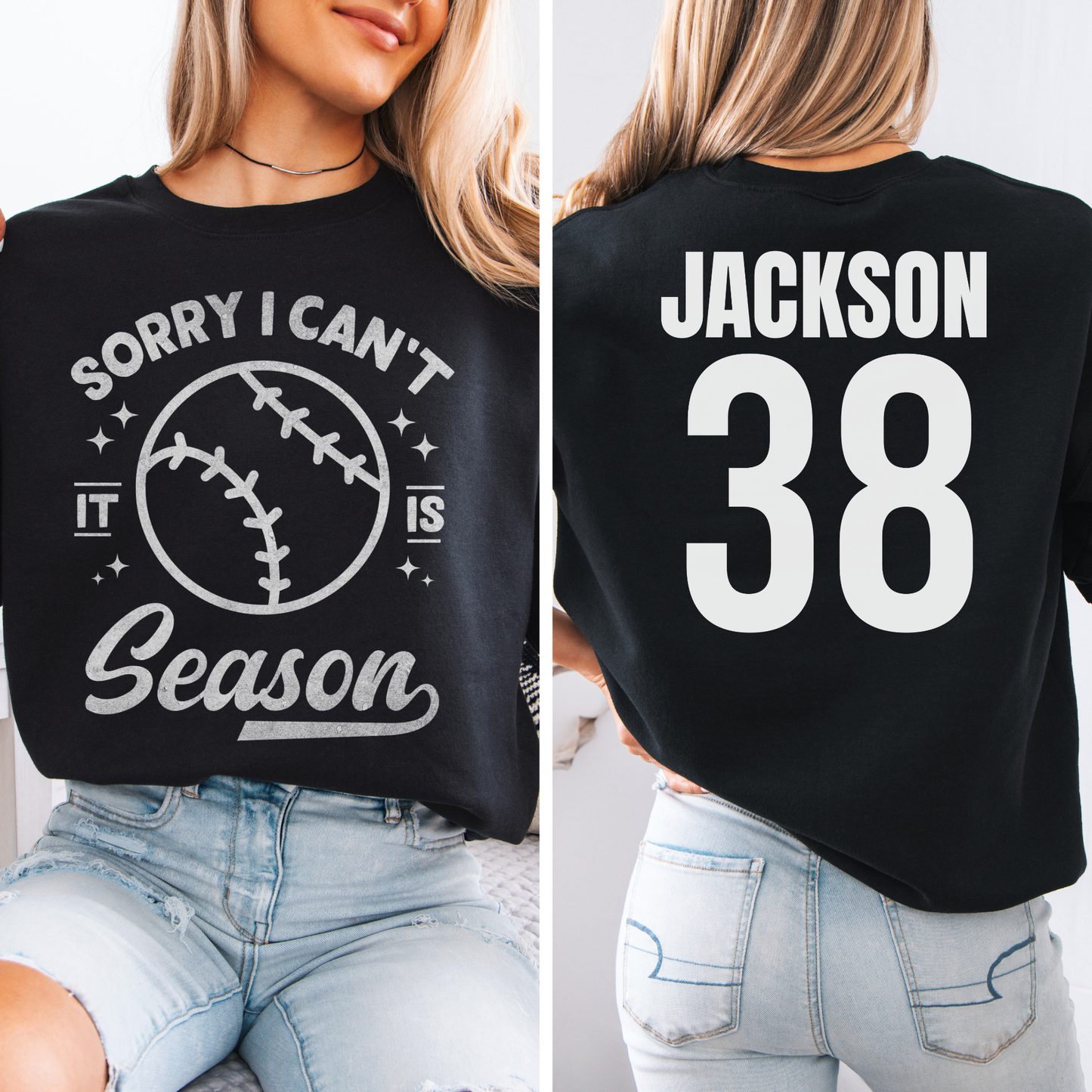 Sorry I Can't Baseball Season Crewneck