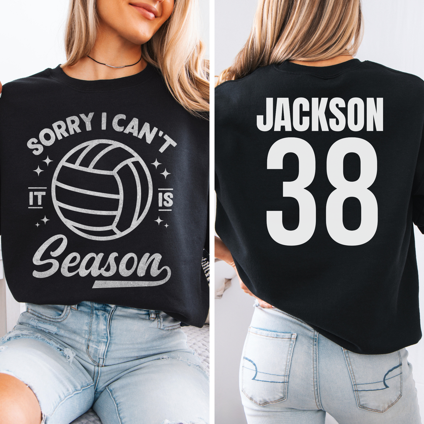 Sorry I Can't Volleyball Season Crewneck