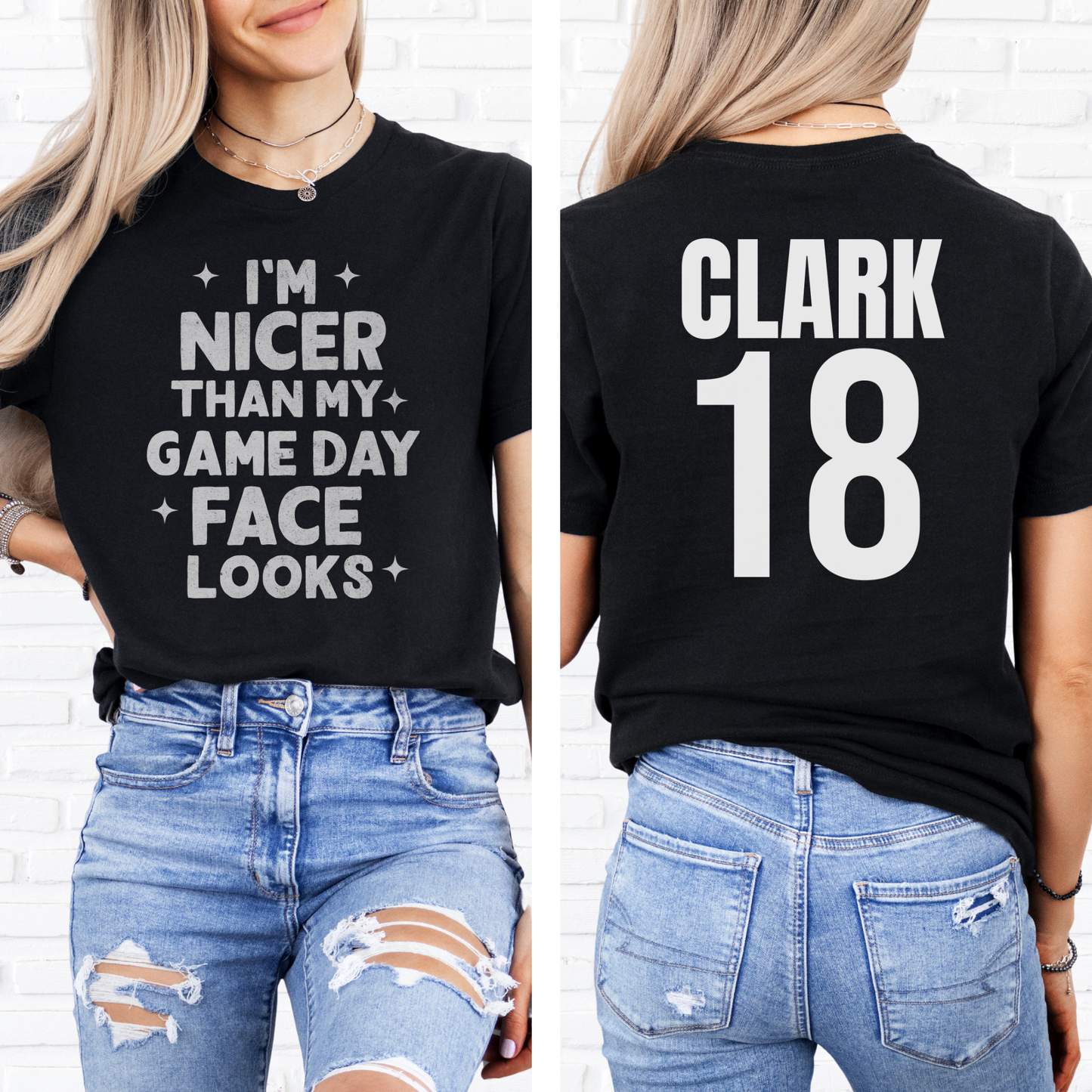I'm Nicer Than My Game Day Face T-Shirt