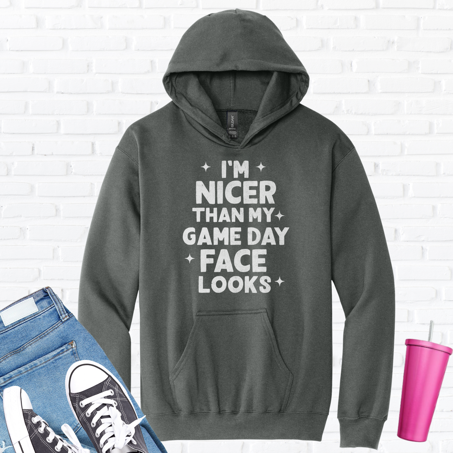 I'm Nicer Than My Game Day Face Hoodie