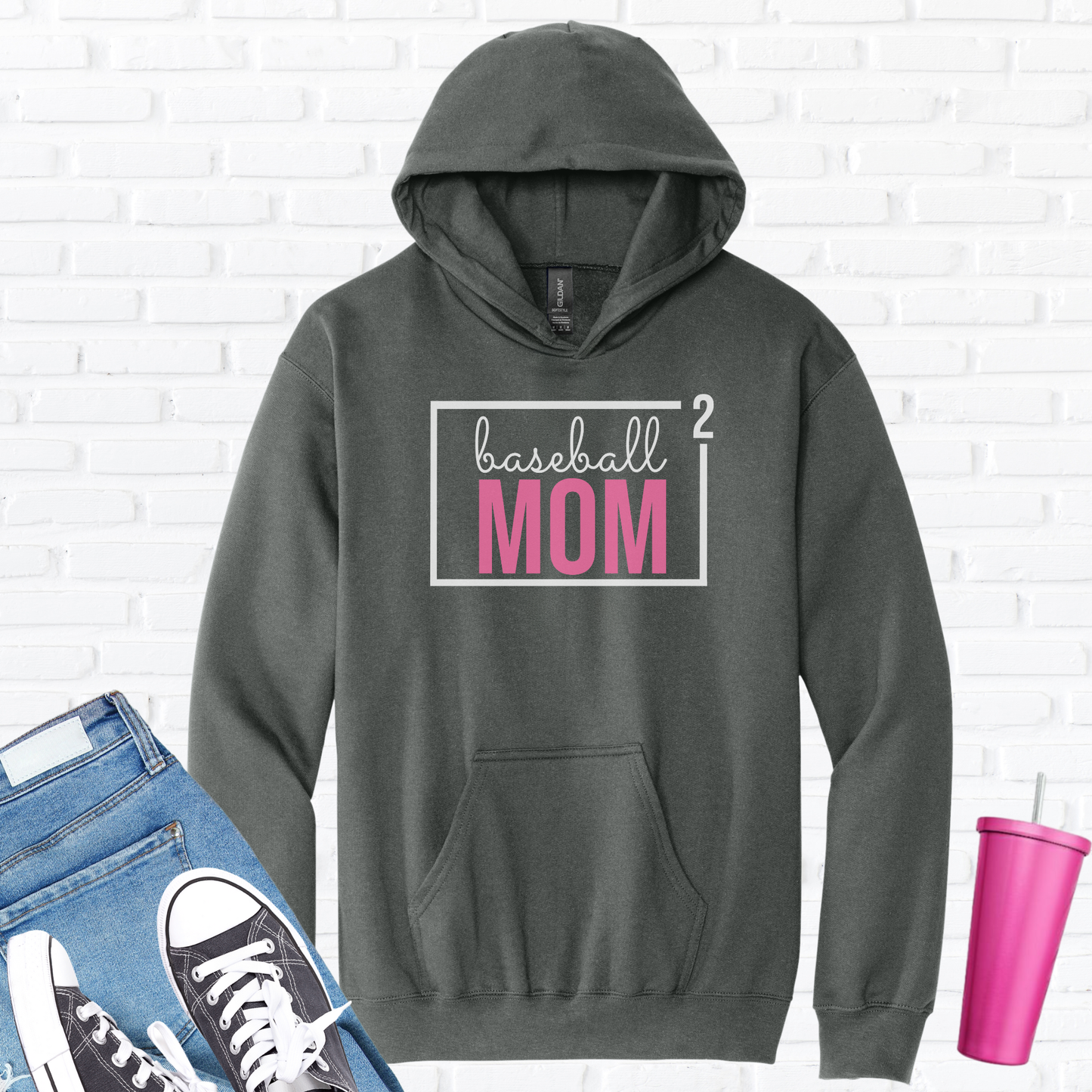 Baseball Mom Squared Hoodie