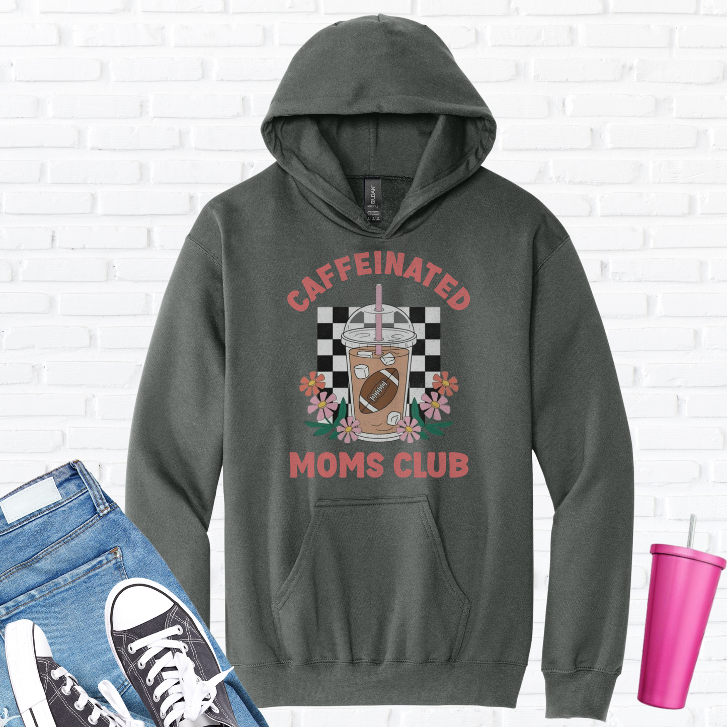 Caffeinated Moms Football Club Hoodie
