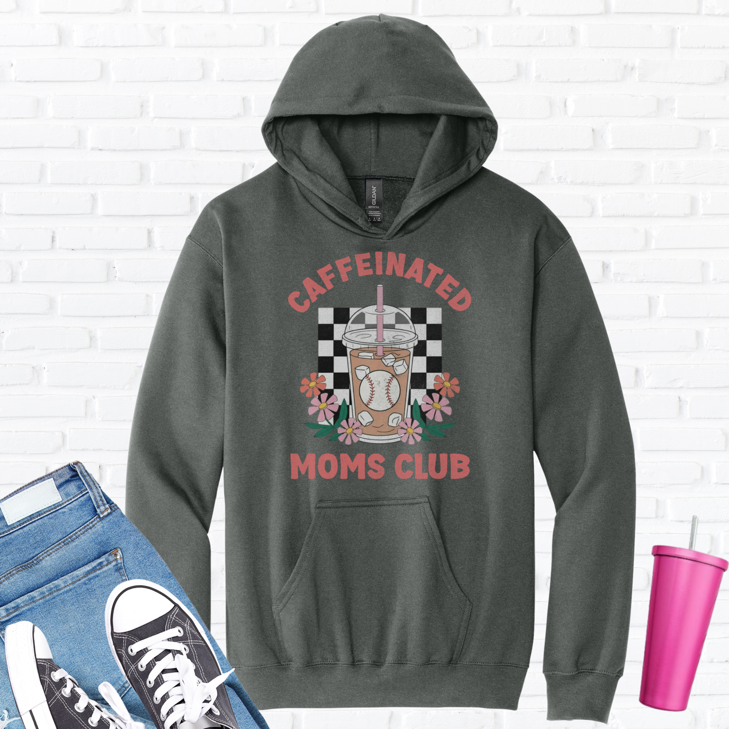 Caffeinated Moms Baseball Club Hoodie