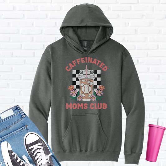 Caffeinated Moms Baseball Club Hoodie