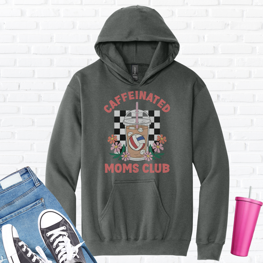 Caffeinated Moms Volleyball Club Hoodie
