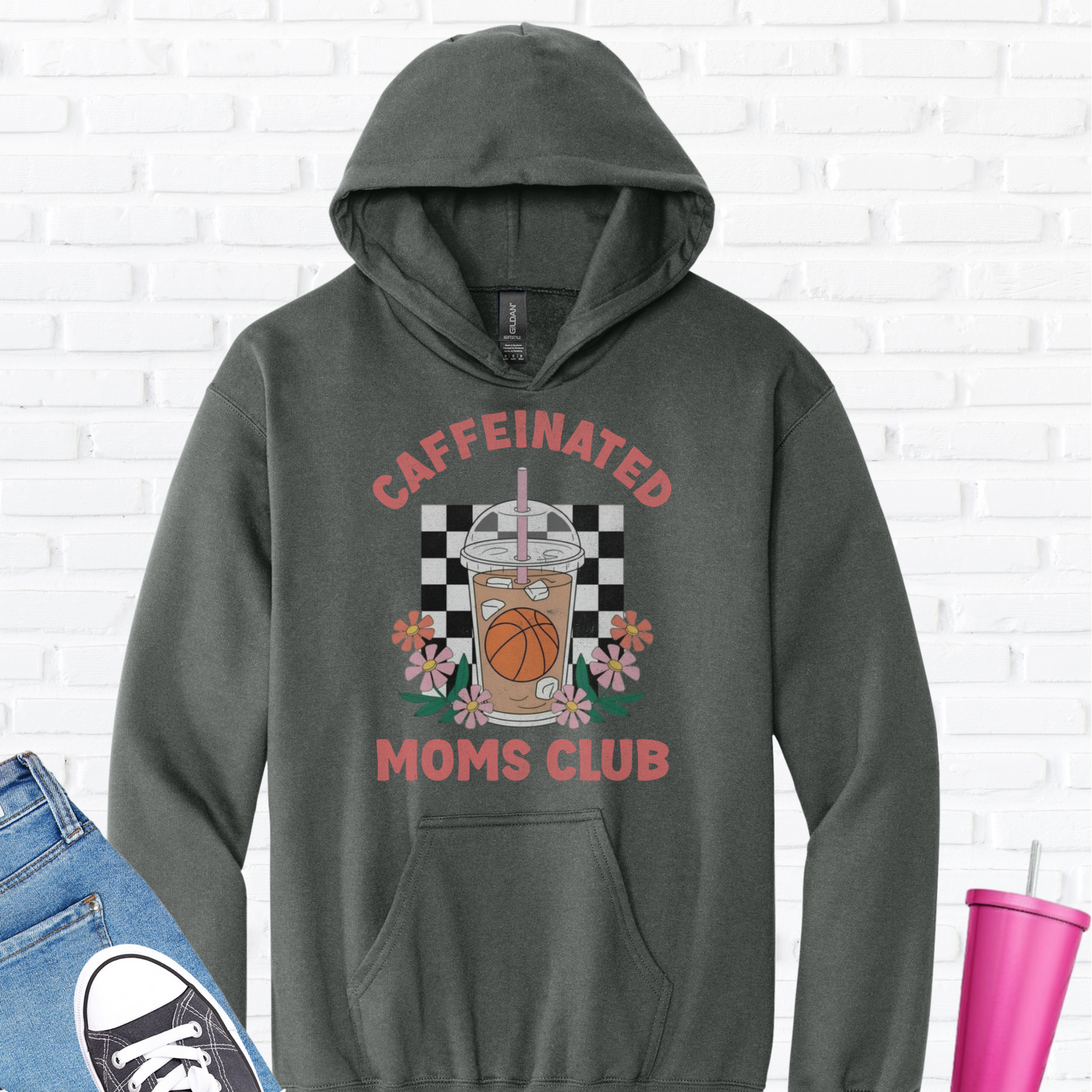 Caffeinated Moms Basketball Club Hoodie