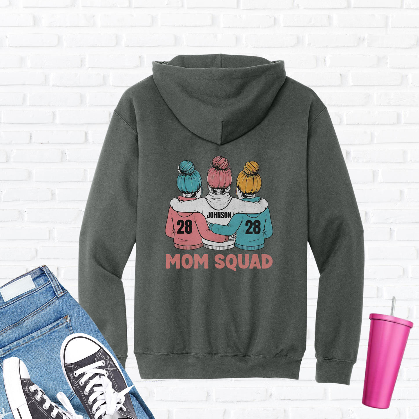 Exhausted Mom Squad Hoodie