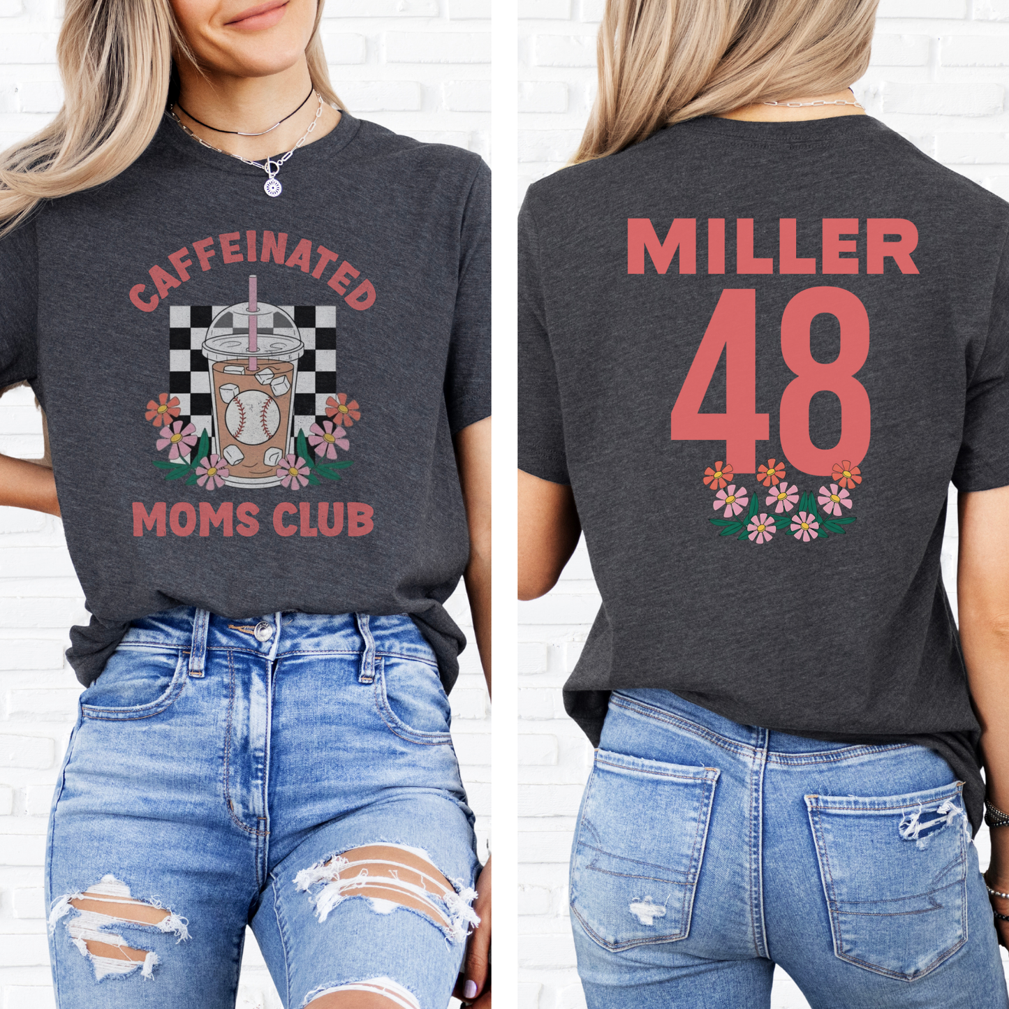 Caffeinated Moms Baseball Club T-Shirt