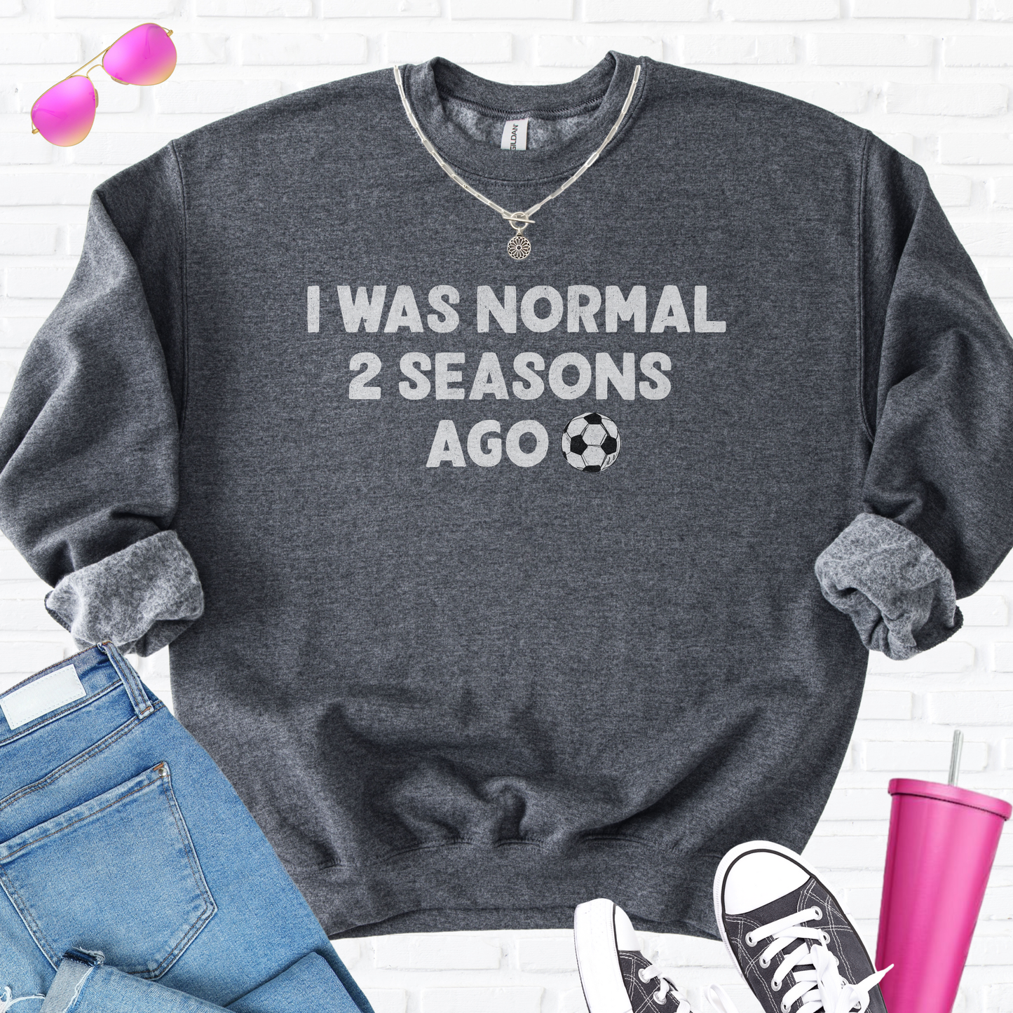 I Was Normal Soccer Crewneck