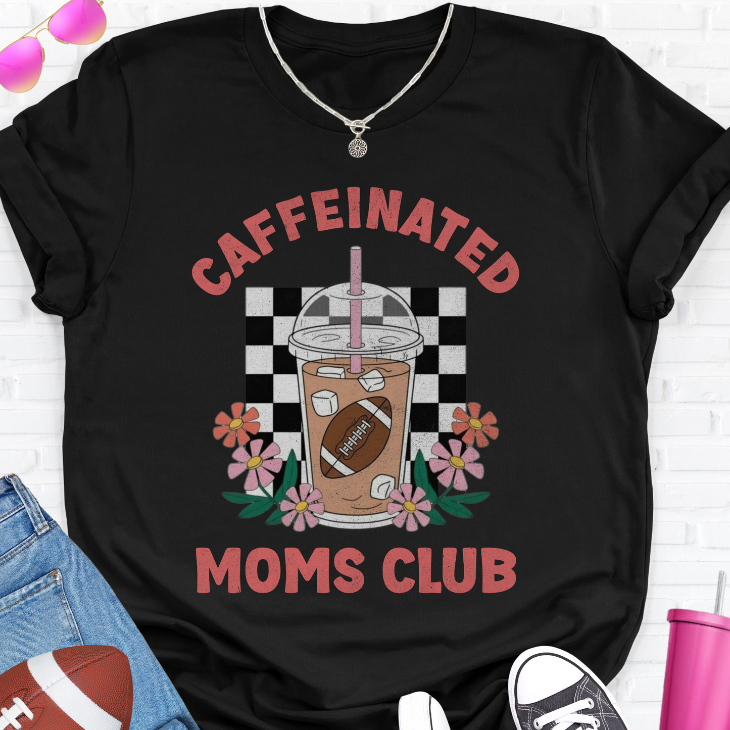 Caffeinated Moms Football Club T-Shirt