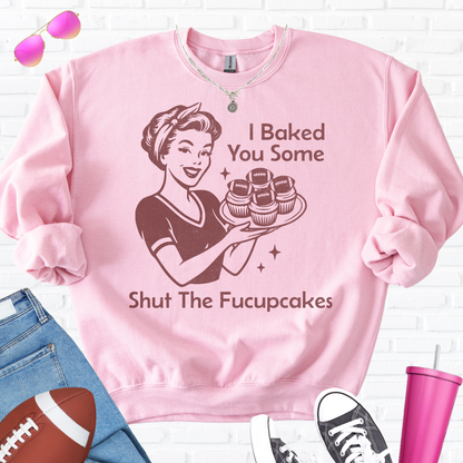 I Baked You Some Football Cupcakes Crewneck