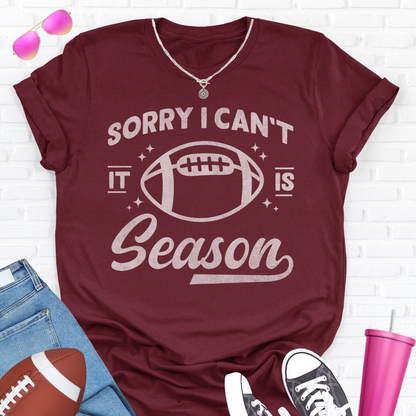 Sorry I Can't Football Season T-Shirt